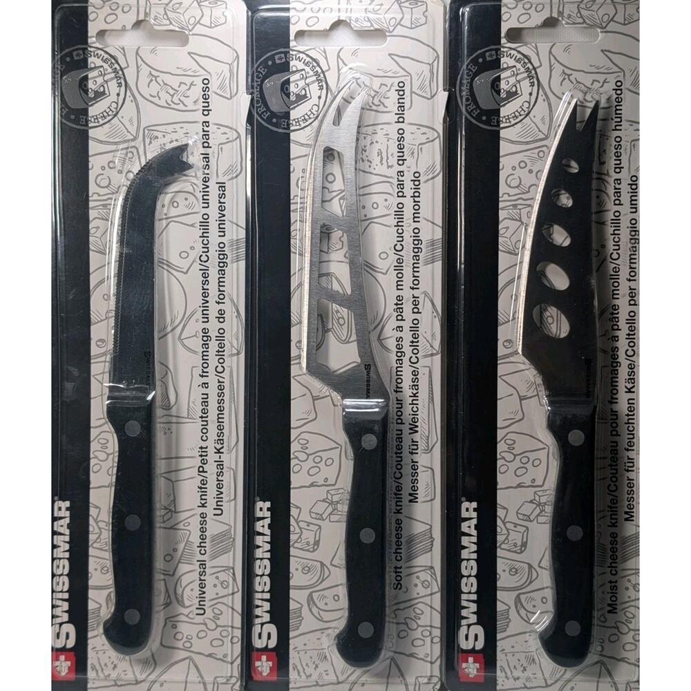 Swissmar 3pc Cheese Knife Set SK2301PM SK2302PM SK2304PM New Sealed